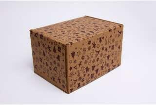 Картонная коробка для новогодних подарков 165*115*100 мм